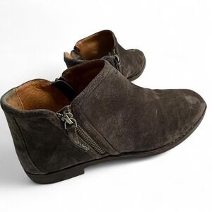 Trask Suede Ankle Boots Brown Leather Lined Size 11 — Minimalist Designer